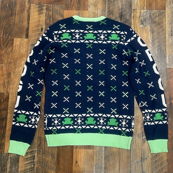 Geeknet Baby Yoda Manalorian Grogu Navy/Green Ugly Christmas Sweater - Picture 6 of 7